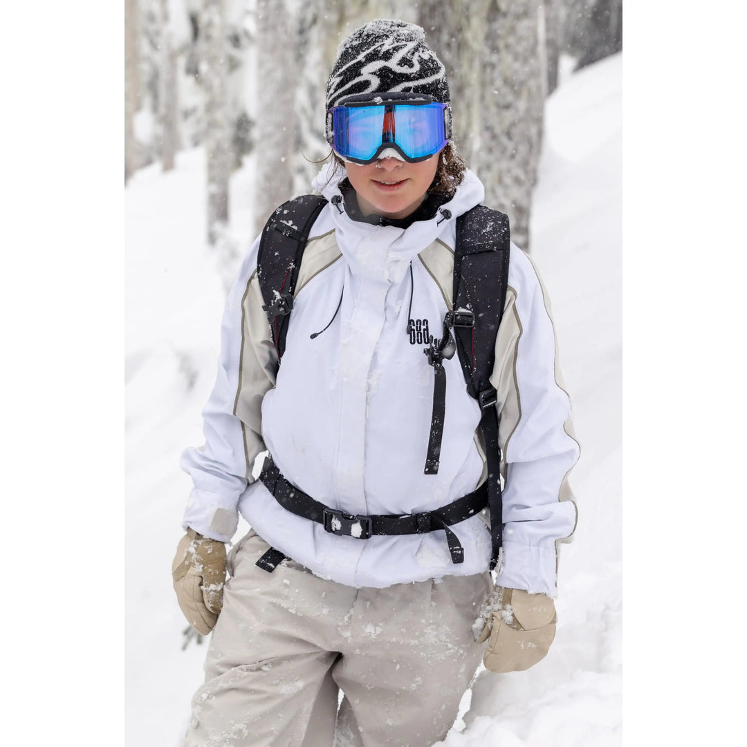 686 Womens Hologram Shell Jacket - White Colourblock / S