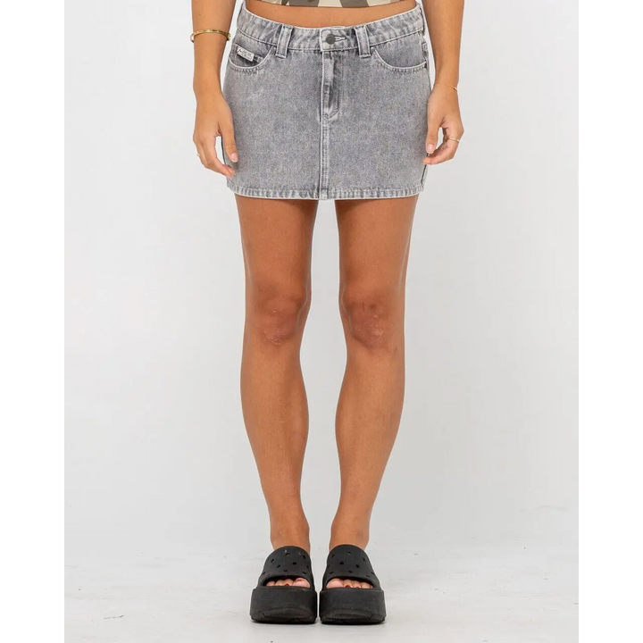 Rusty Mavericks Low Rise Denim Mini Skirt 