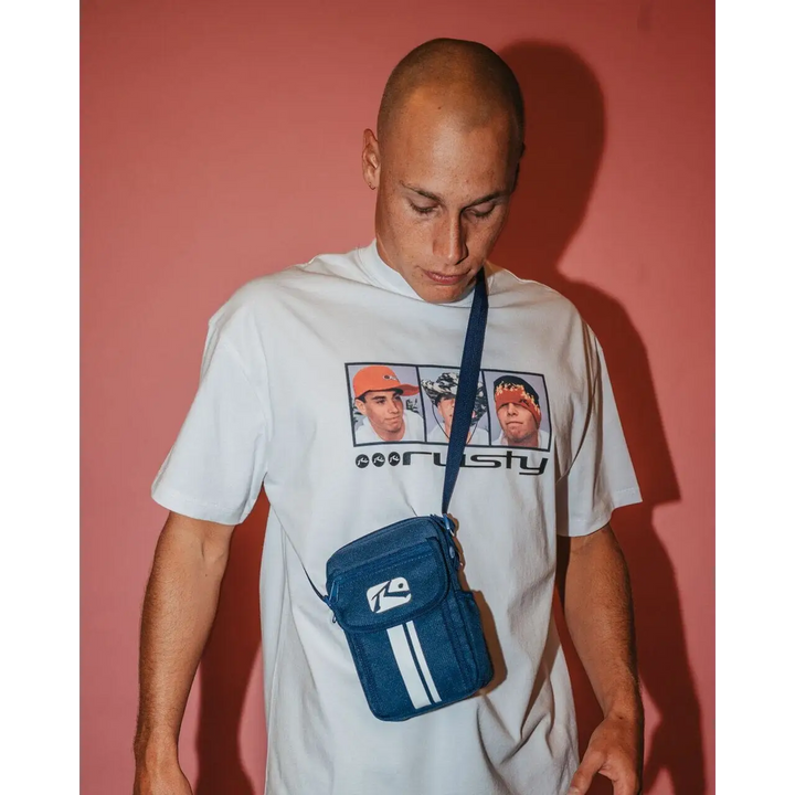 Rusty White Lines Crossbody Bag 