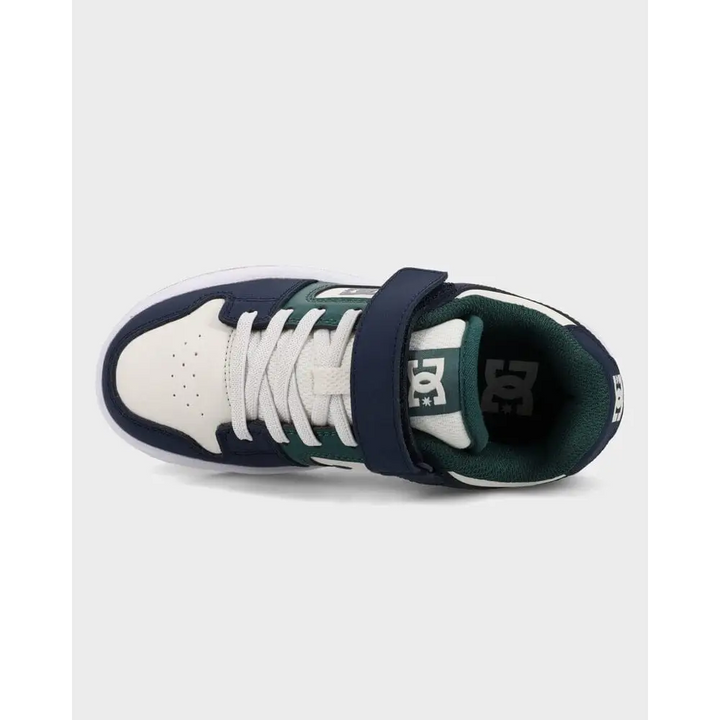 DC Manteca 4 V Youth Shoes - Navy / White / Green 