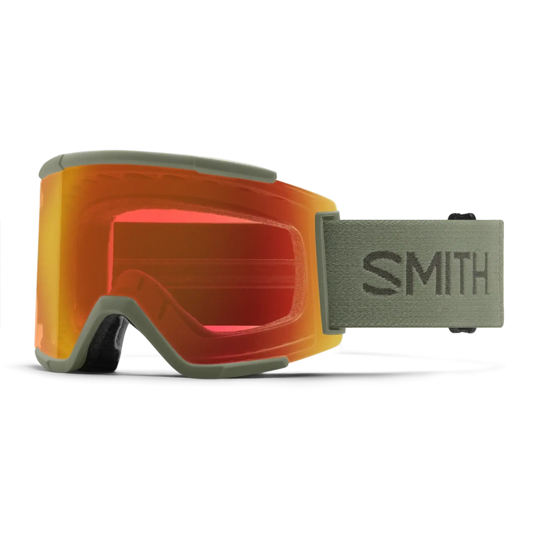 Smith Squad XL Snow Goggles - Fatigue Green / Chromapop Everyday Red Mirror