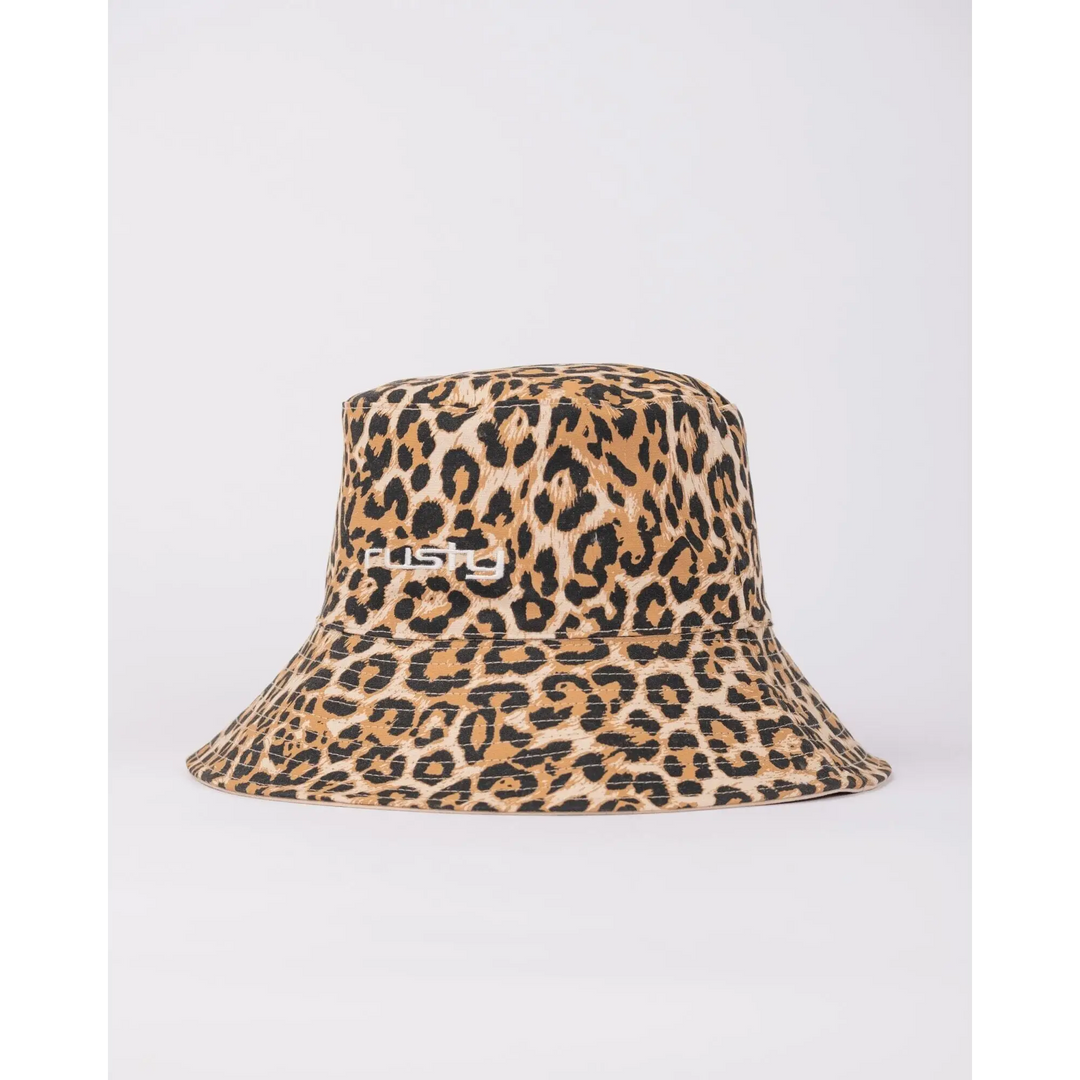 Rusty Lennie Leopard Reversible Bucket Hat 
