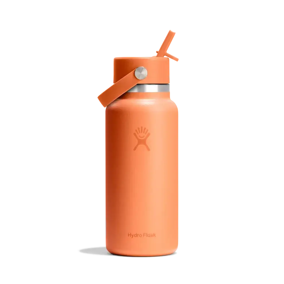 Hydro Flask 32oz (946ml) Wide Flex Straw Cap Drink Bottle - Nectar Orange 