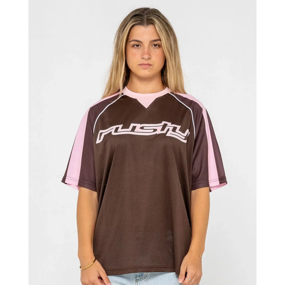 Rusty Naples Mesh Oversize Sports Jersey 
