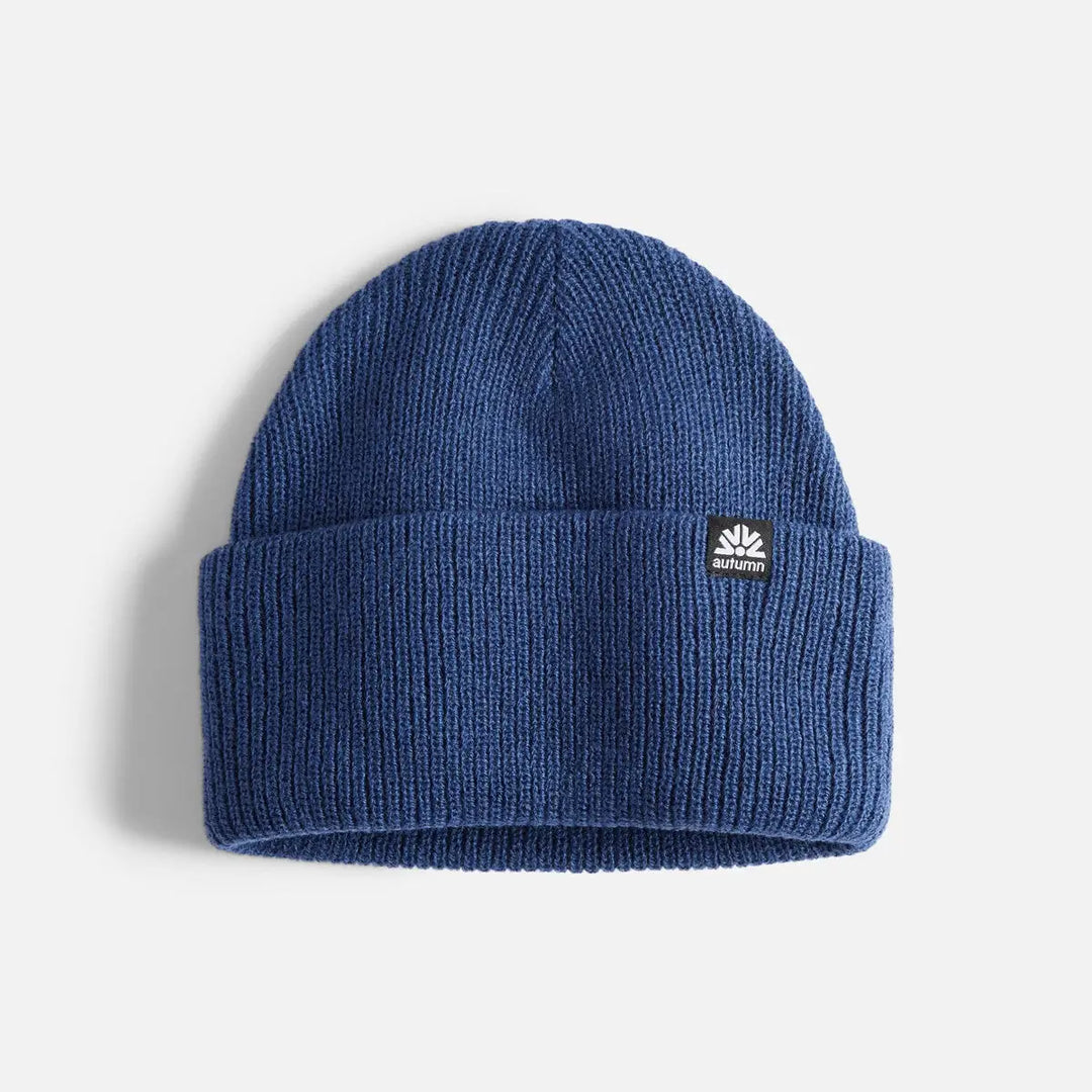 Autumn Simple Solid Beanie - Deep Ocean