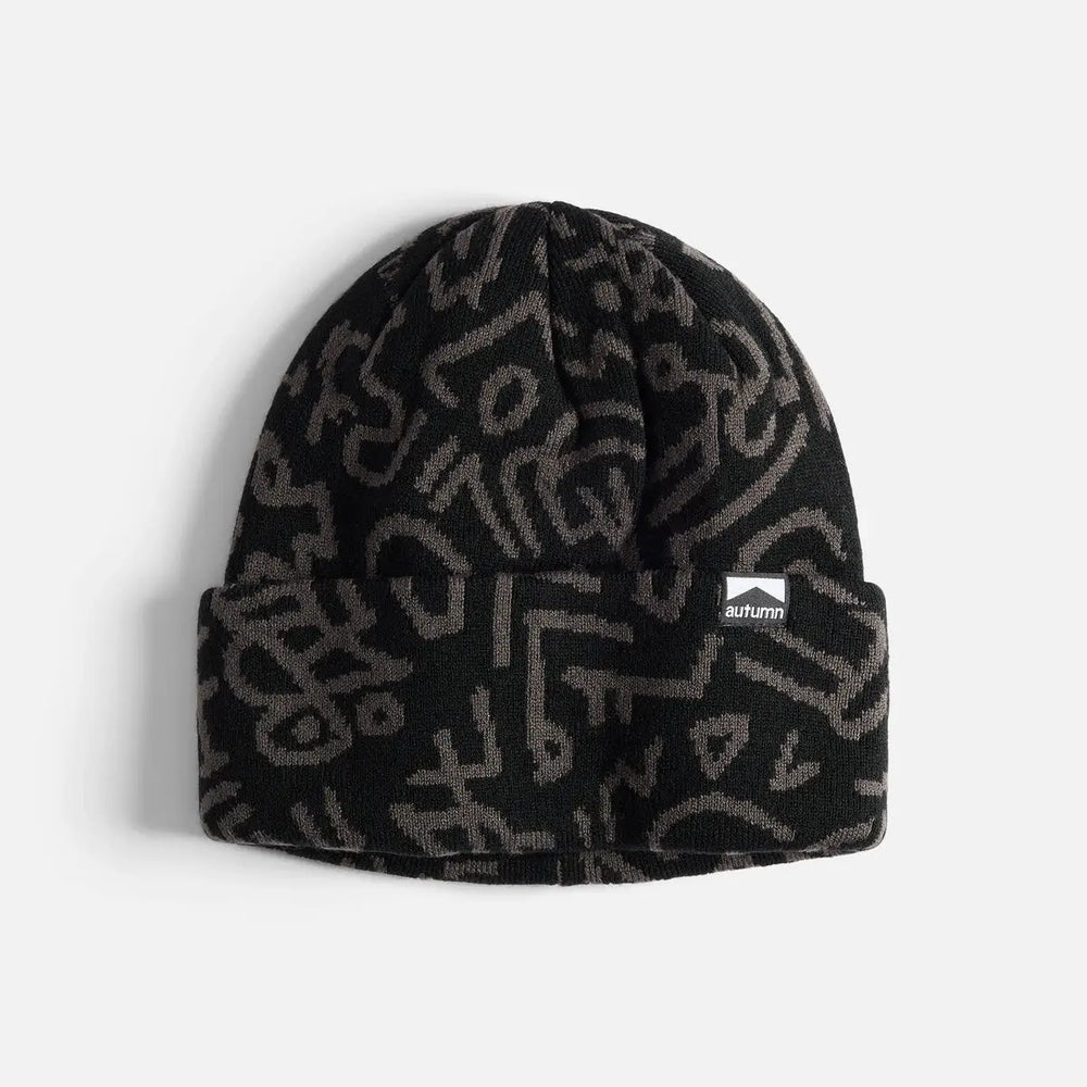 Autumn Soul Camo Beanie - Black