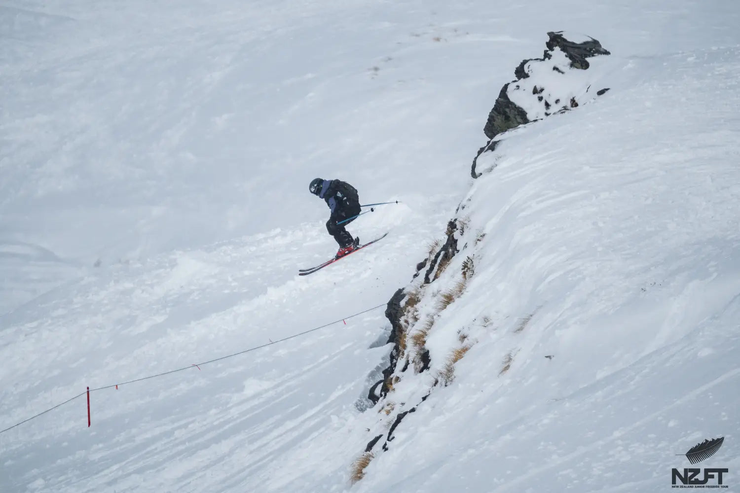 Skier in soft snow
