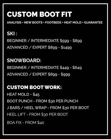 base boot lab price list