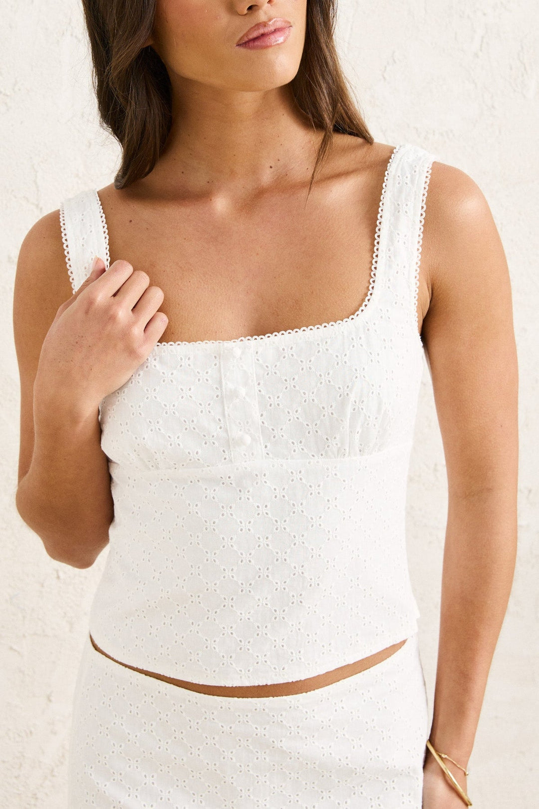 Rhythm Lia Broderie Top
