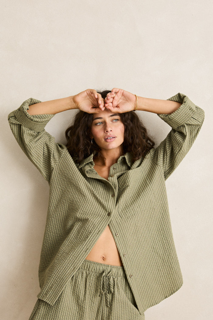 Rhythm Overswim Stripe Shirt