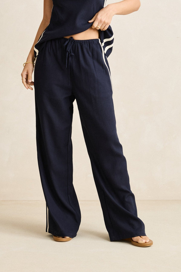 Rhythm Contrast Linen Track Pants