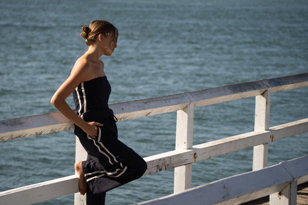 Rhythm Contrast Linen Track Pants