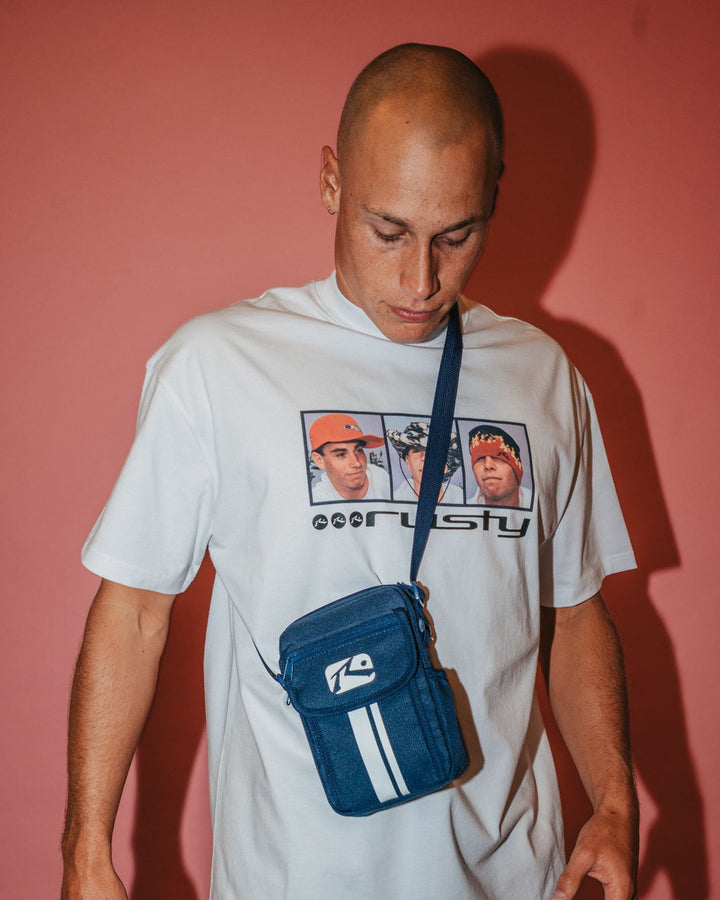 Rusty White Lines Crossbody Bag