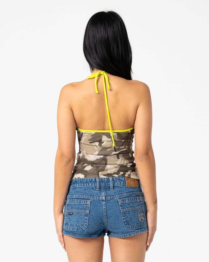 Rusty Camo Classics Halter Neck Top
