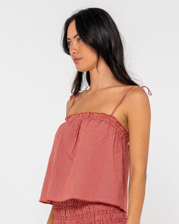 Rusty Summer Court Cami Top