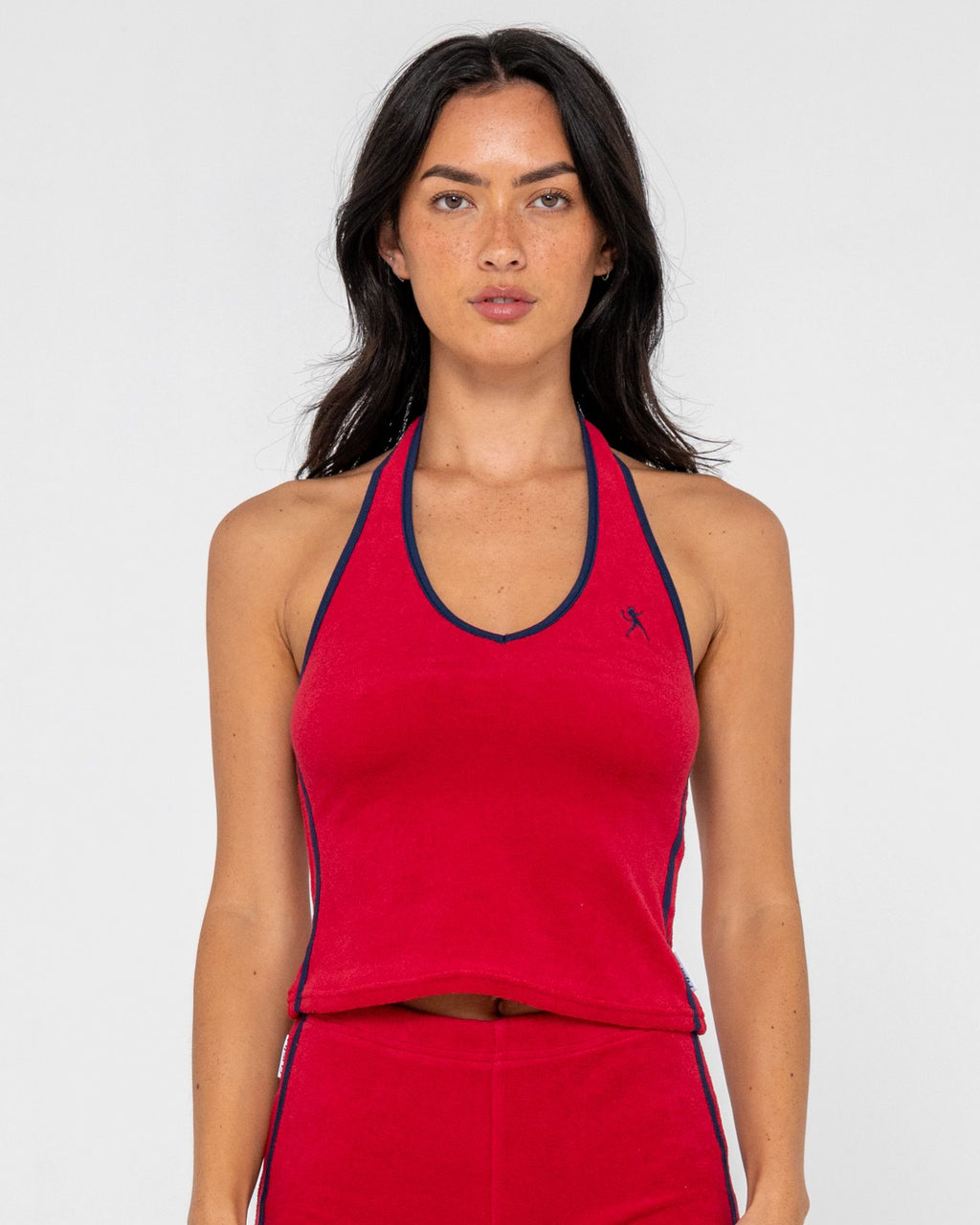 Rusty Bodhi Towelling Halter Neck Top
