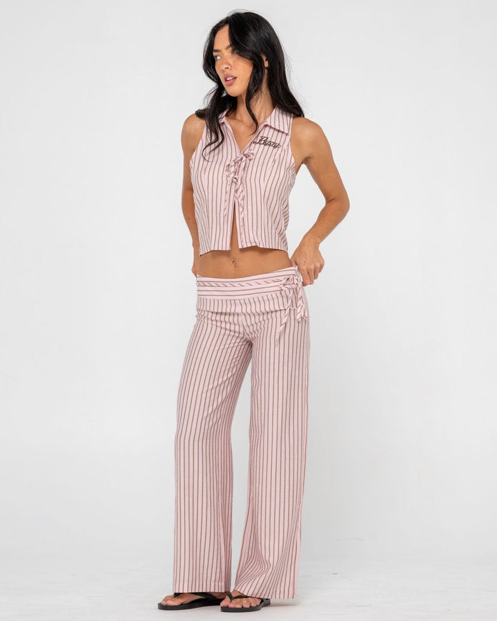 Rusty Rhysand Stripe Tie Top