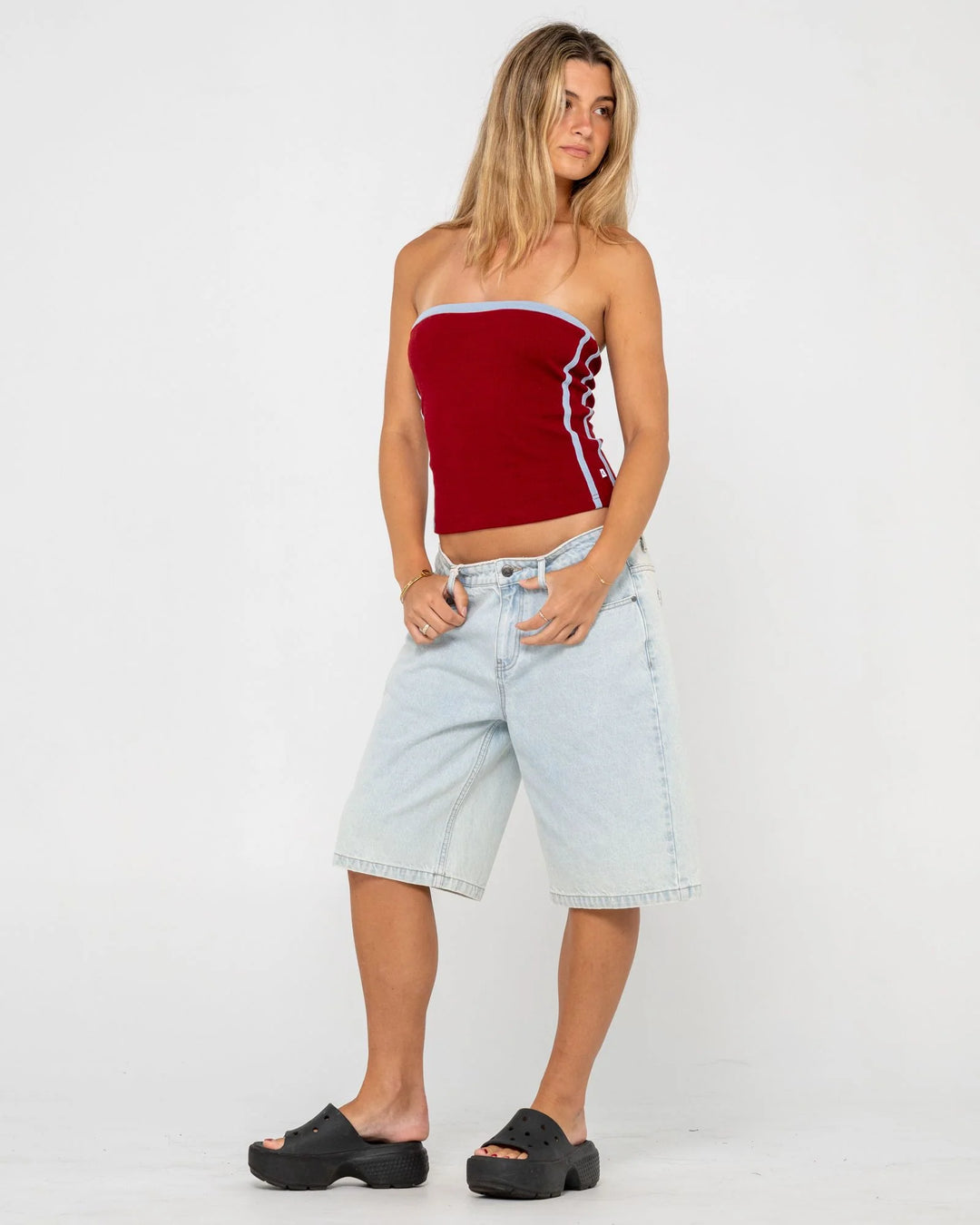 Rusty Bethany Baggy Low Rise Denim Jorts