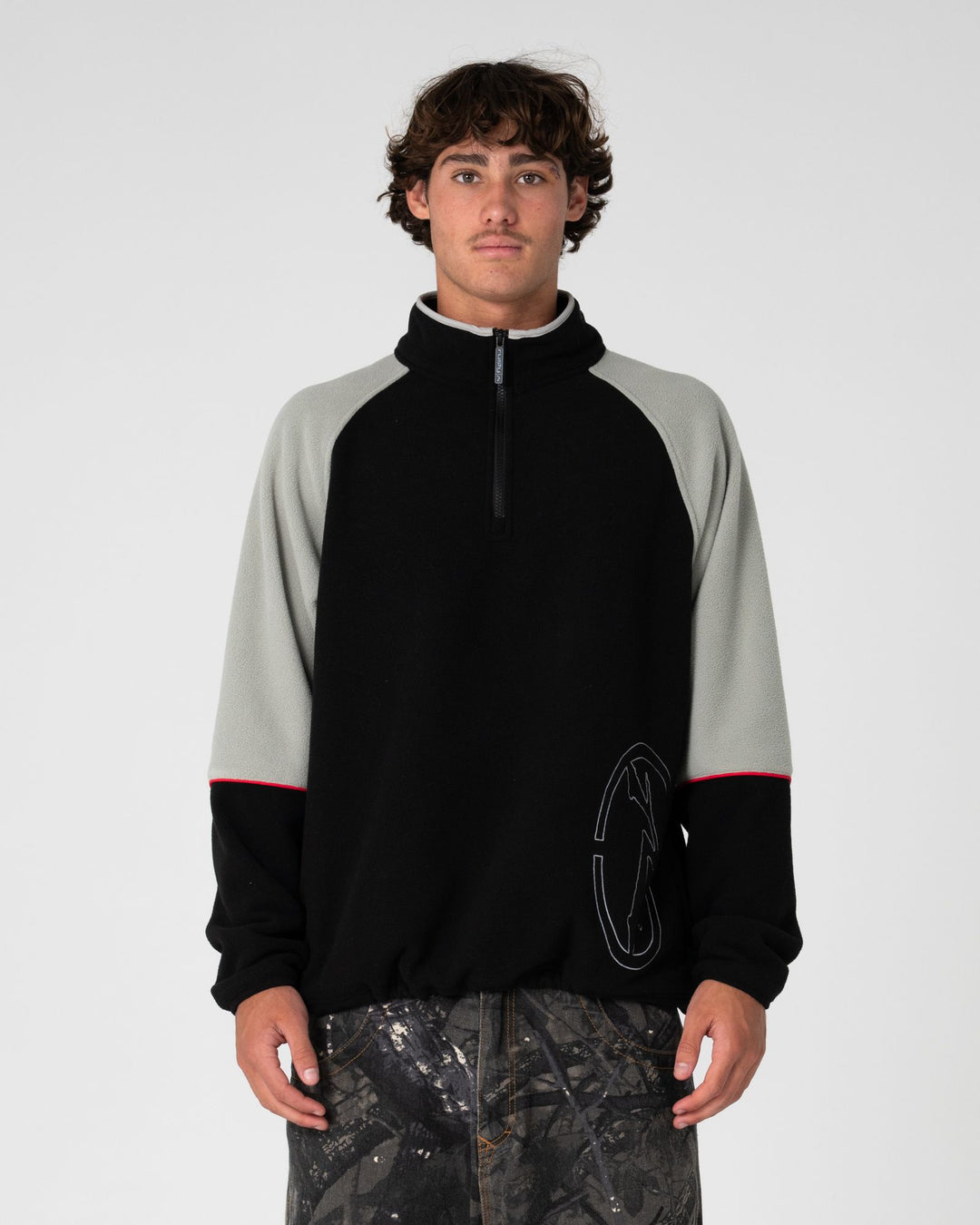 Rusty  Tectonic Quarter Zip Polar Fleece