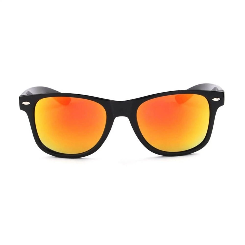 A Lost Cause Brushed Sunglasses Black / Orange Mirror 