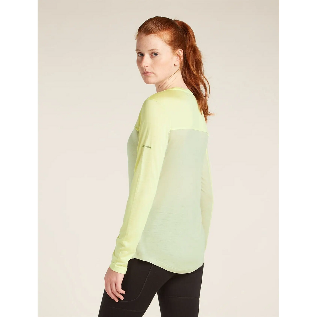 Icebreaker Womens Merino Blend 125 Cool Lite Sphere Long Sleeve Tee - Colour Block 