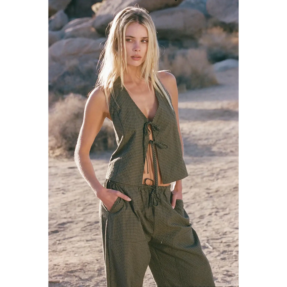 Rhythm Louise Check Halter Top