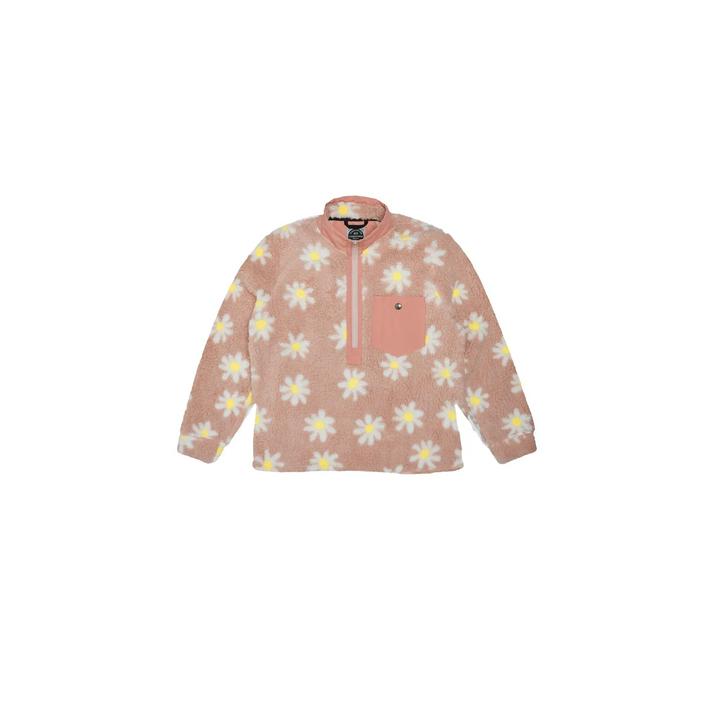 Airblaster Sherpa Half Zip Blush Big Daisy L 