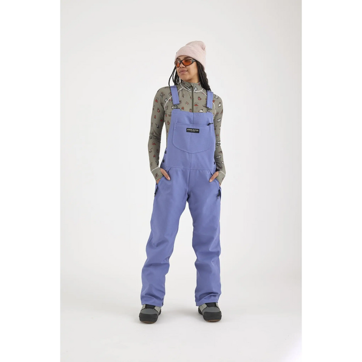 Airblaster Womens Freedom Bib Pants Dark Thistle S 