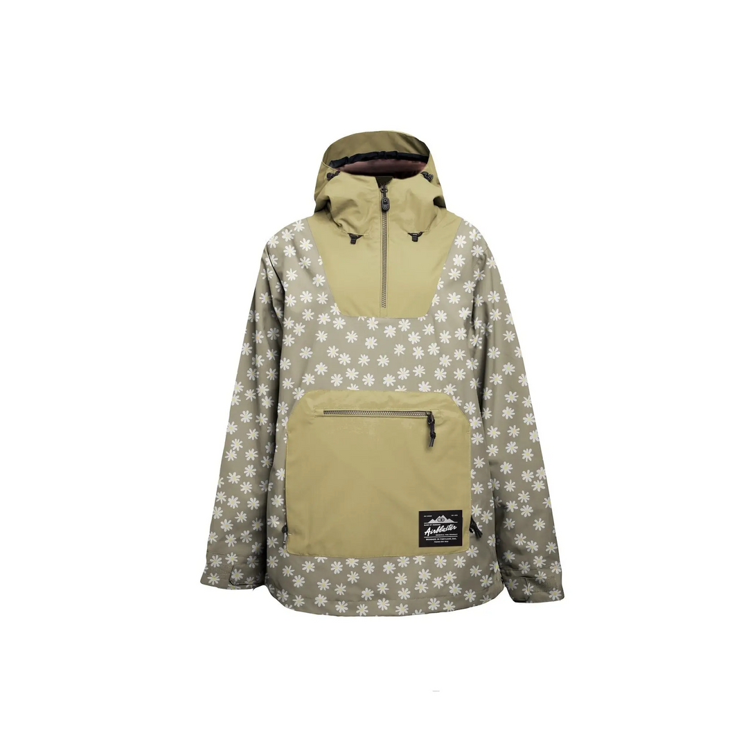 Airblaster Womens Freedom Pullover Jacket Tan Daisy XS 