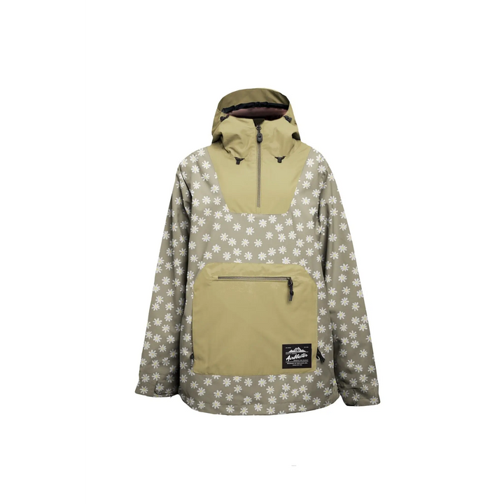Airblaster Womens Freedom Pullover Jacket Tan Daisy XS 