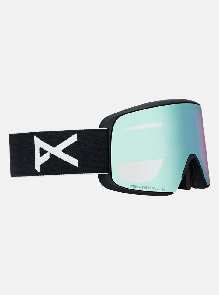 Anon M6S Goggles + Bonus Lens + MFI® Face Mask Black / Perceive Variable Blue / Cloudy Pink 