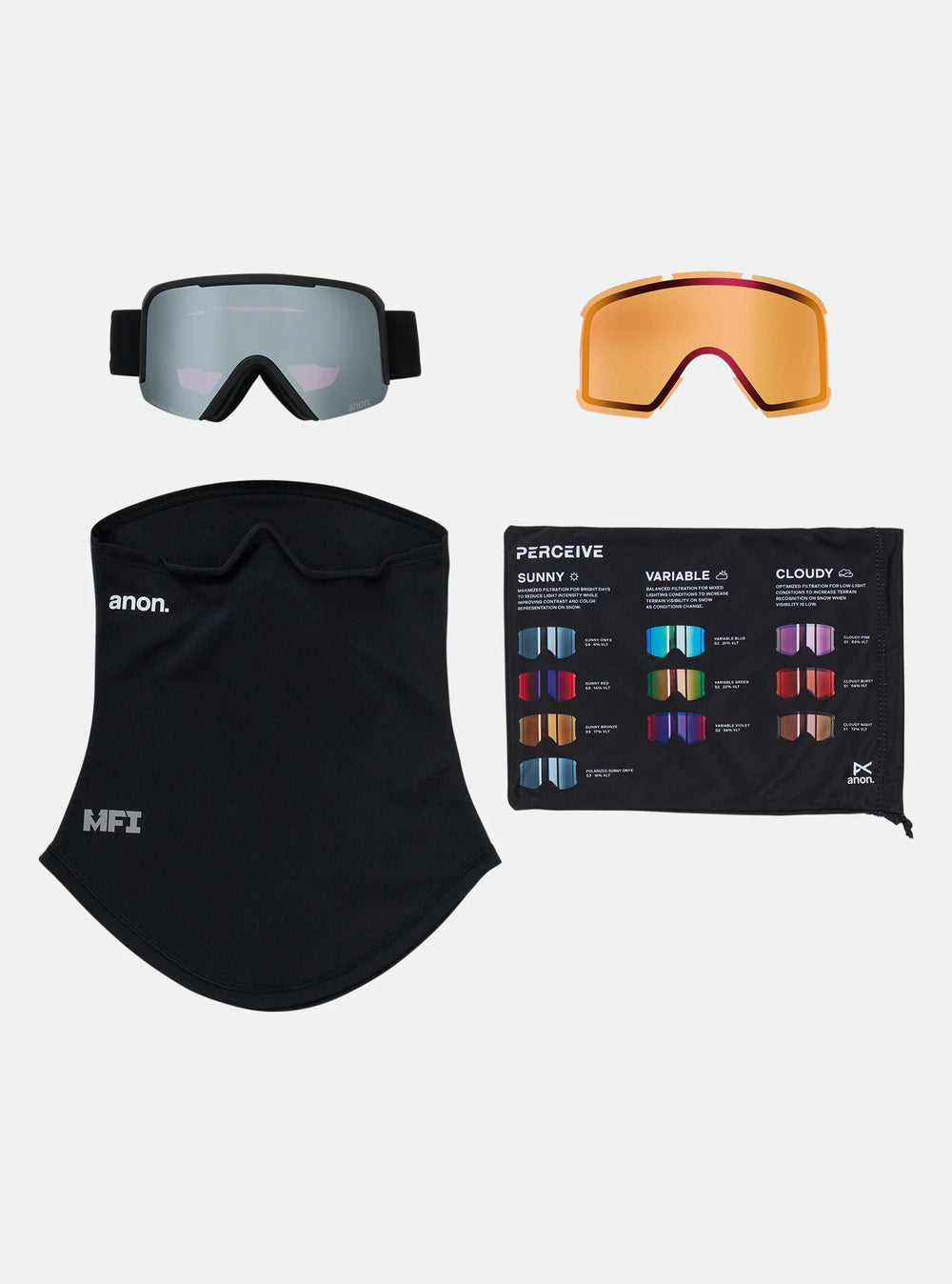 Anon Nesa Goggles + Bonus Lens + MFI® Face Mask 