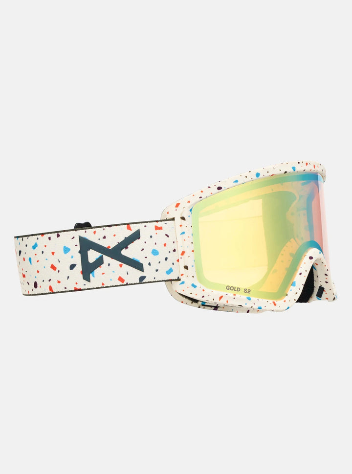 Anon Tracker 2.0 Youth Goggles + MFI® Face Mask Speckles / Gold Amber 