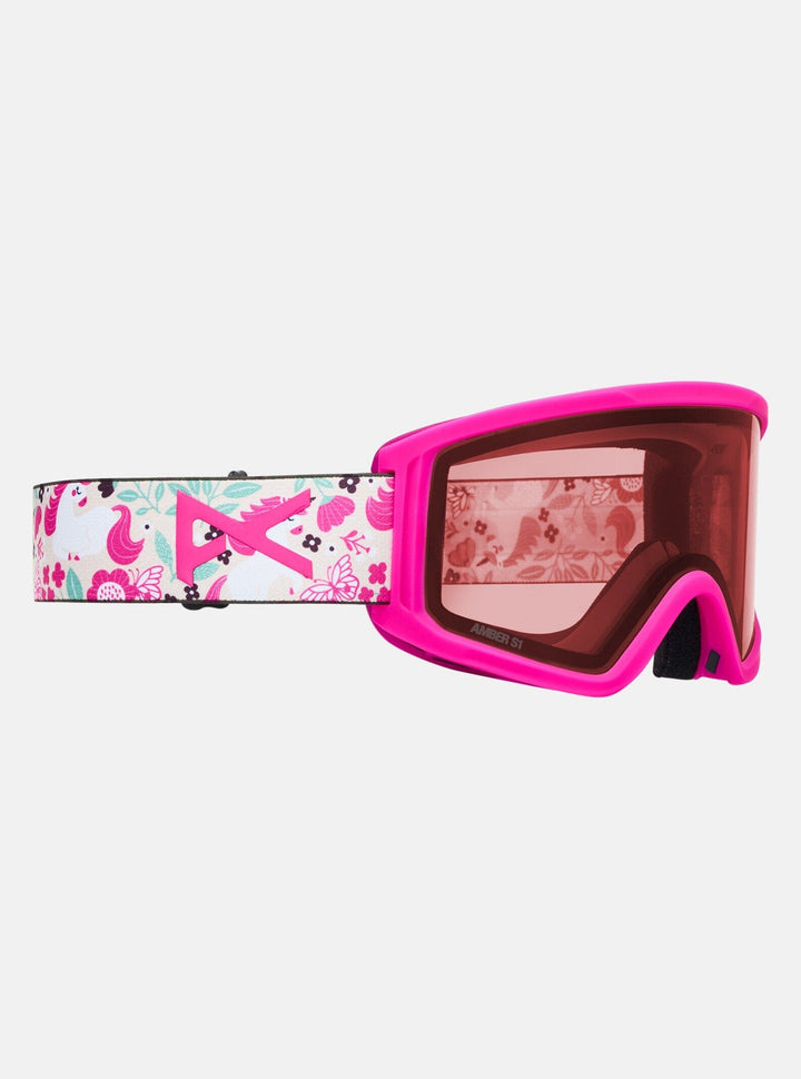 Anon Tracker 2.0 Youth Goggles + MFI® Face Mask Unicorns / Pink Amber 