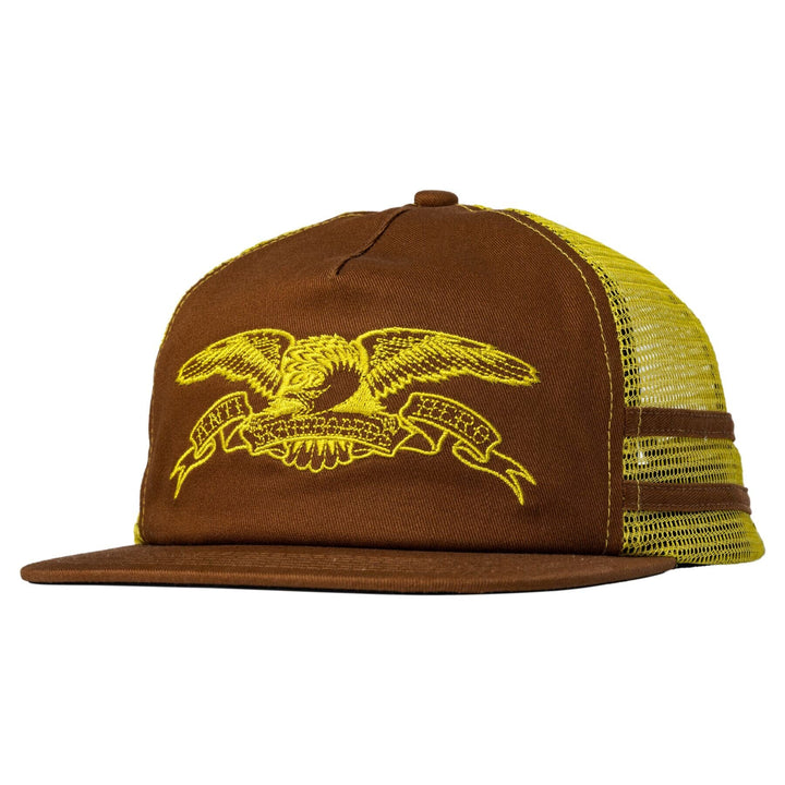Anti Hero Basic Eagle Snapback Cap - Brown / Mustard 