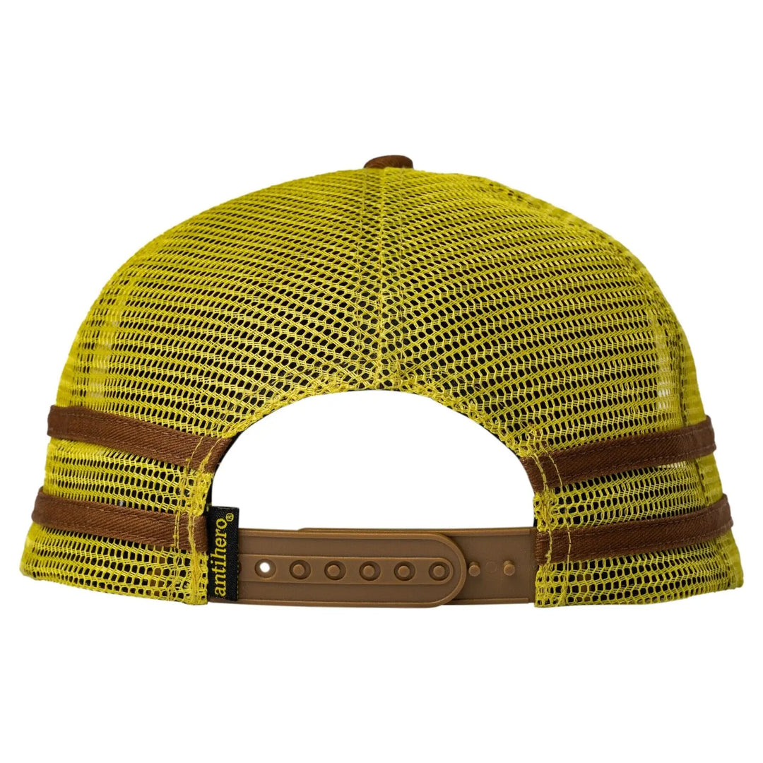 Anti Hero Basic Eagle Snapback Cap - Brown / Mustard 