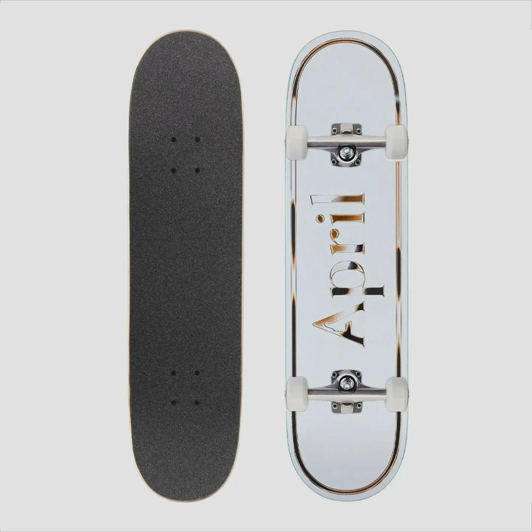 April OG Logo Golden White Complete Skateboard - 8.5’’