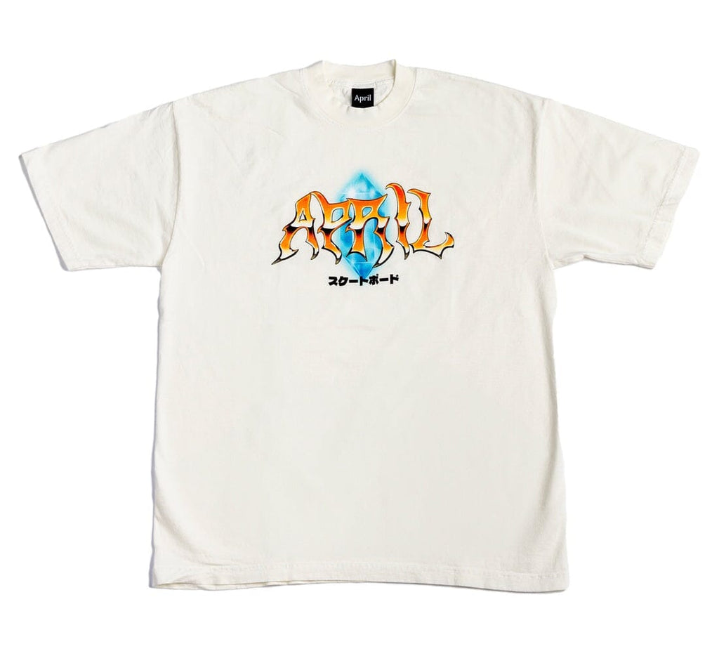 April Skateboarding T-Shirt Off White S 