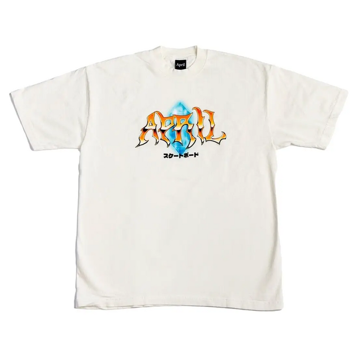 April Skateboarding T-Shirt Off White S 