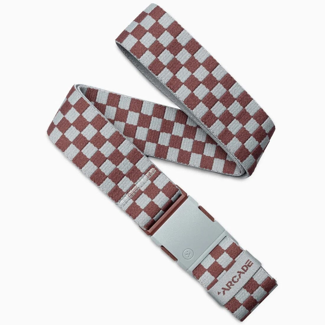 Arcade Check Belt Cloud Burgundy 