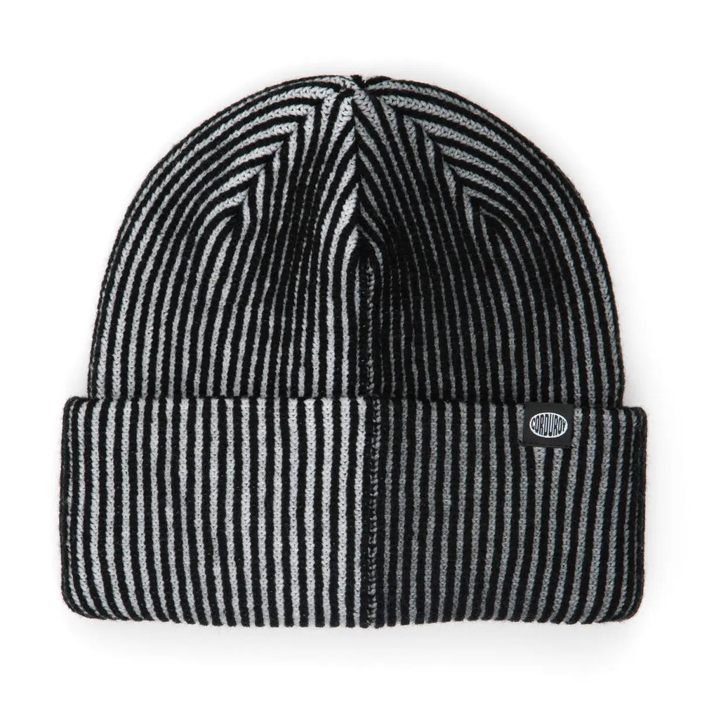 Autumn 50 / 50 Cord Beanie - Black