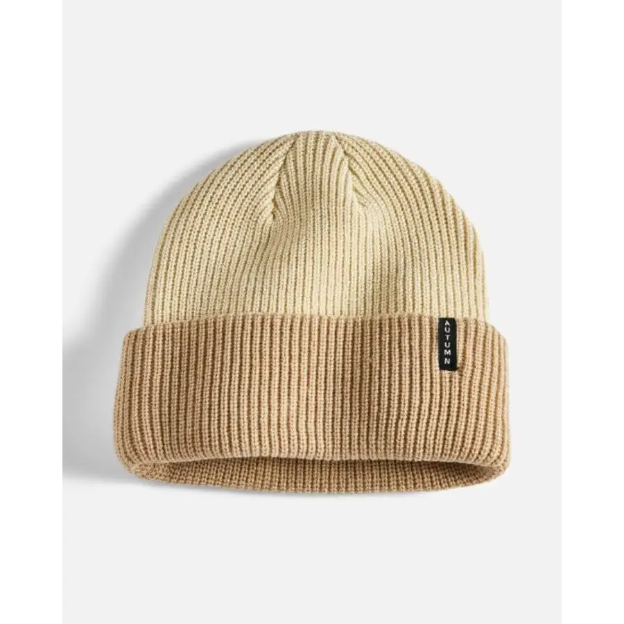 Autumn Blocked Beanie Khaki 