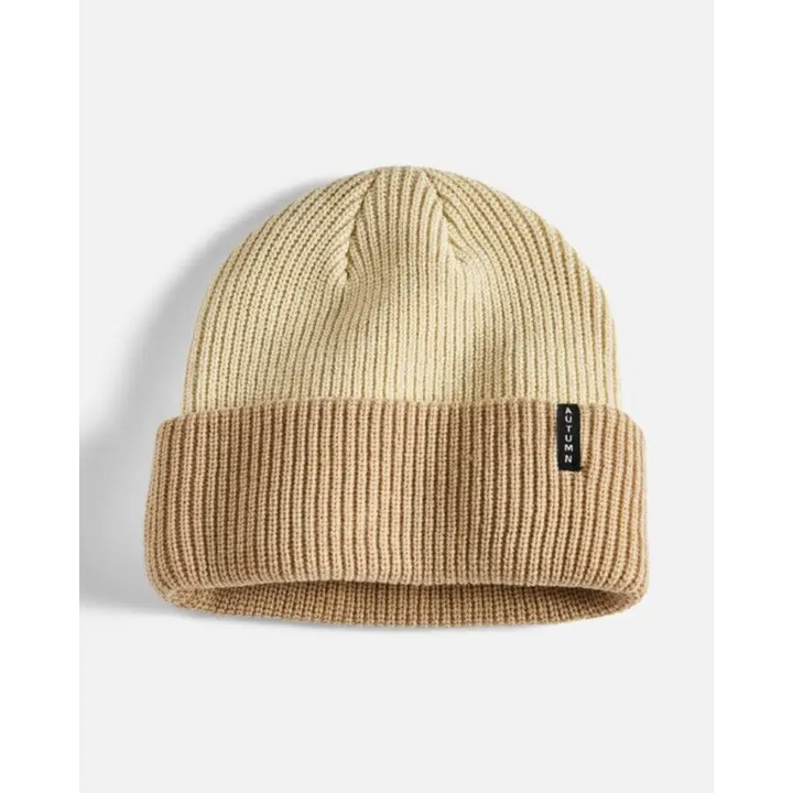 Autumn Blocked Beanie Khaki 