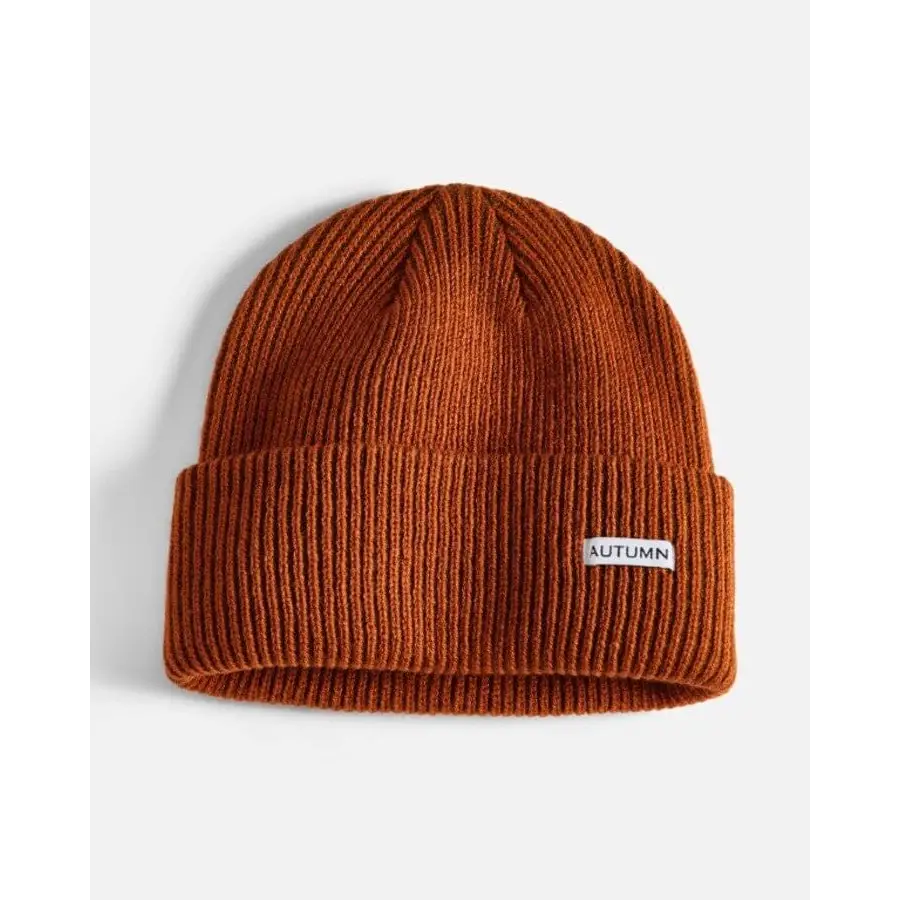 Autumn Cord Beanie Rust 