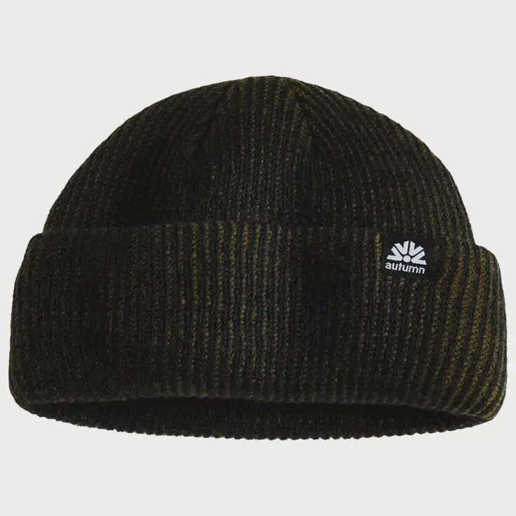 Autumn Cord Double Roll Beanie - Army