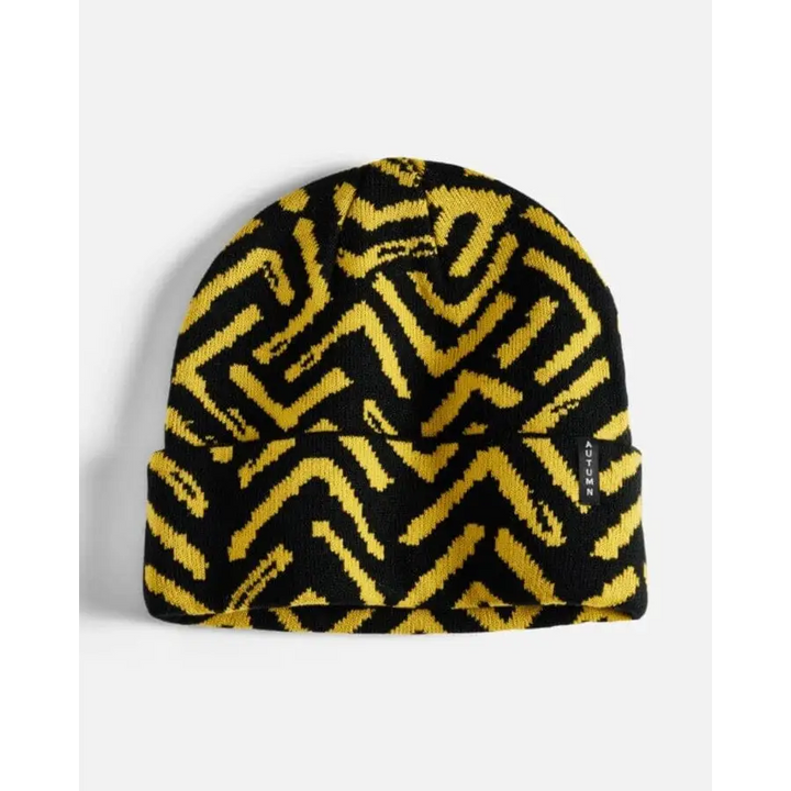 Autumn Geo Beanie Black 