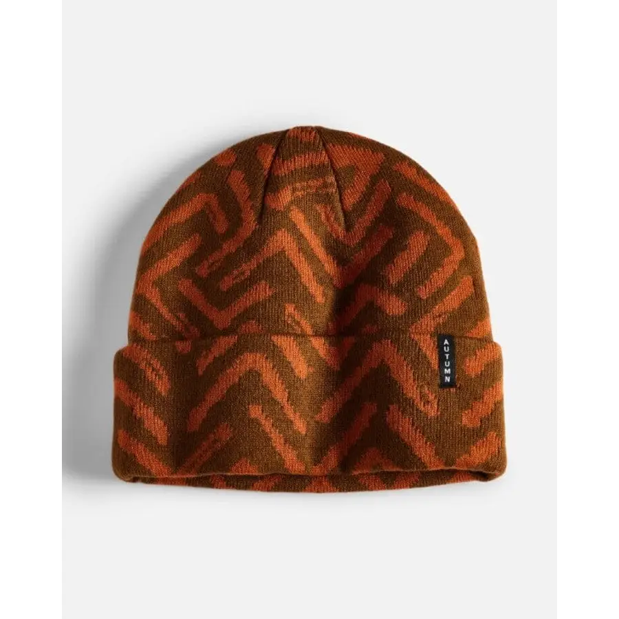 Autumn Geo Beanie Brown 