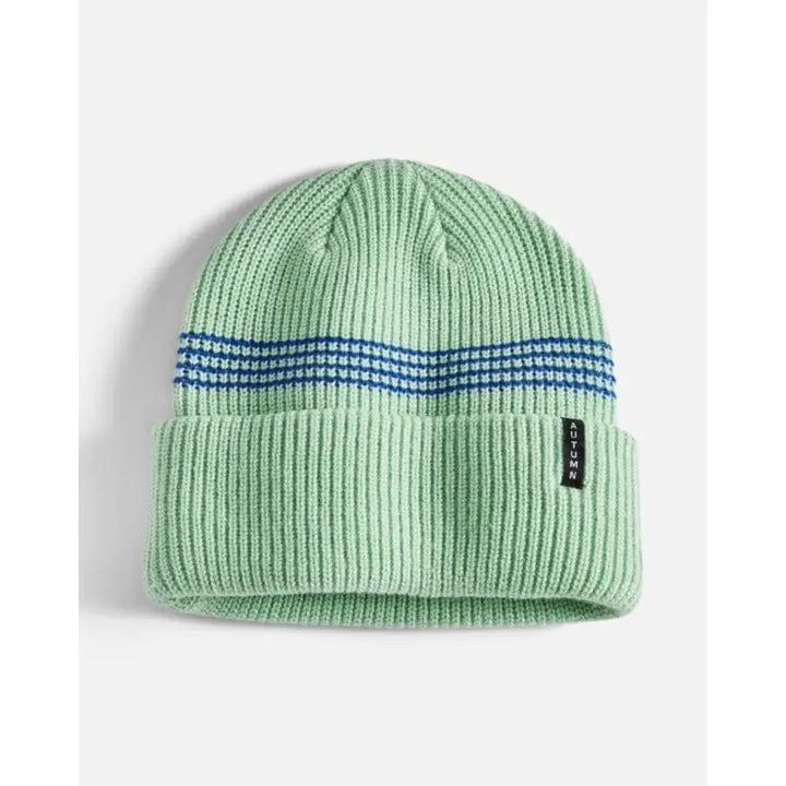 Autumn Mini Stripe Beanie Quiet Green 