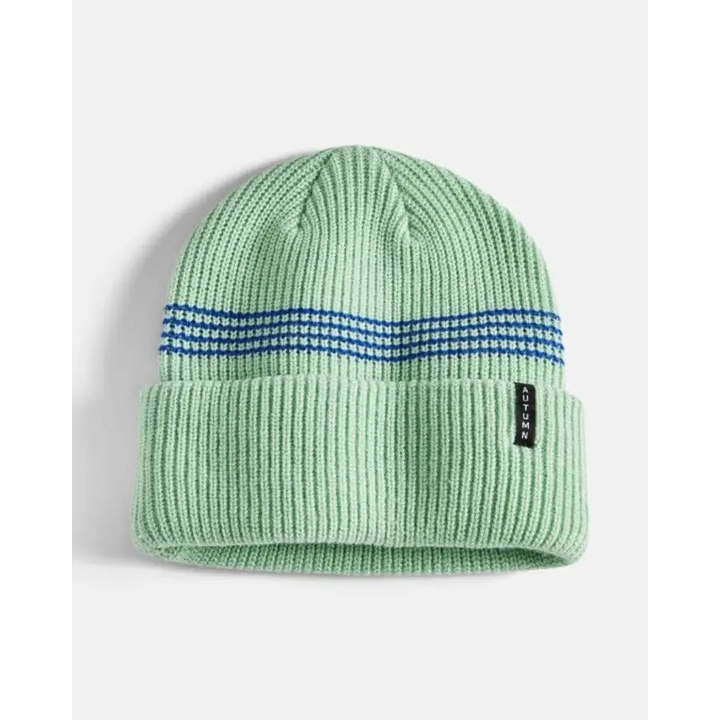 Autumn Mini Stripe Beanie Quiet Green 
