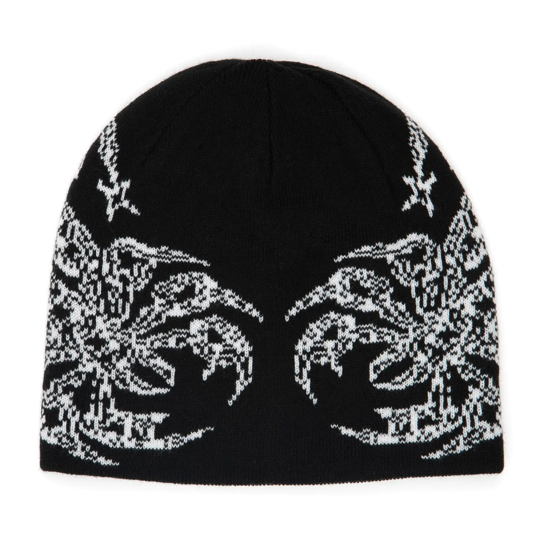 Autumn No Regrets Reversible Skully Beanie - Black
